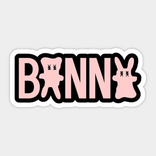 Pastel Pink Bunny Figure Character Sticker